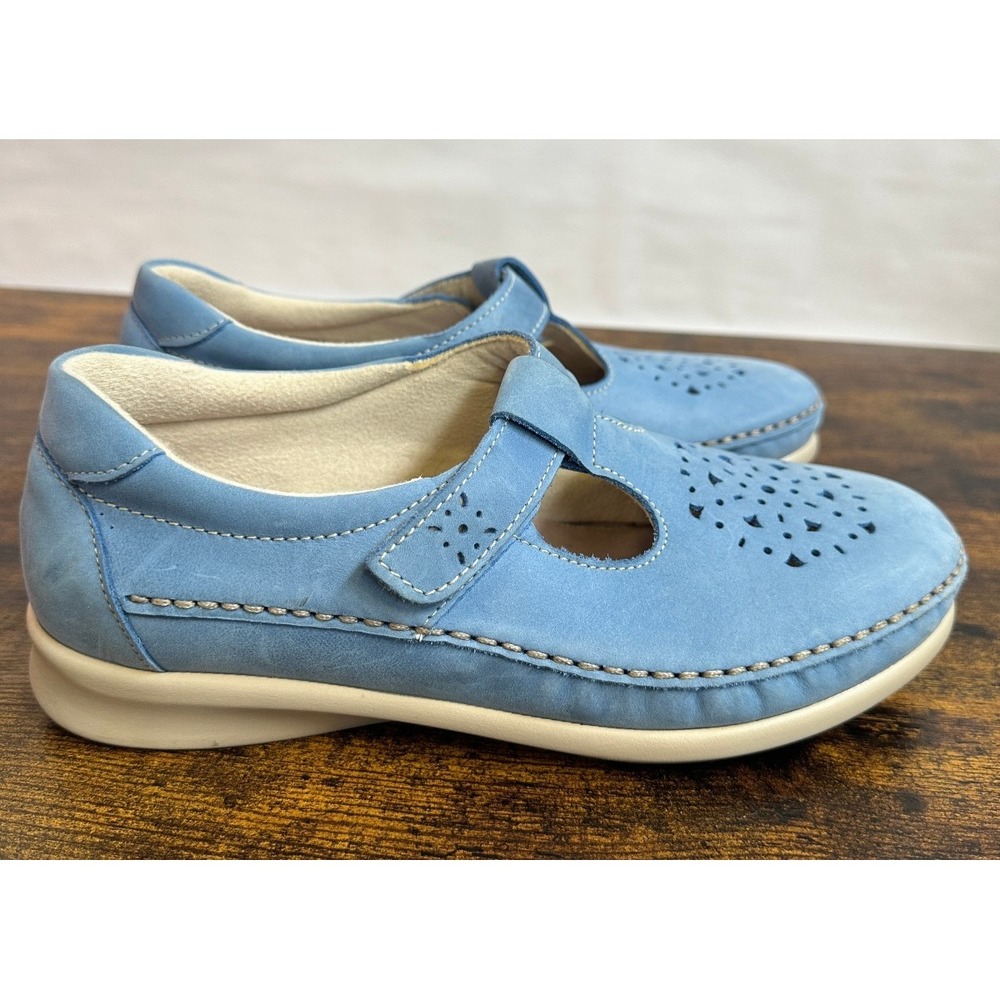 SAS Tripad Comfort Willow Slip On Loafer Mary Jane Cutout Walking Shoe Blue 8 WW - Picture 6 of 15